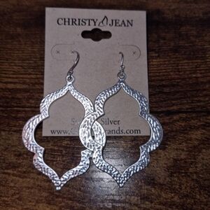 NWT Christy Jean Sterling Silver Dangle Earrings